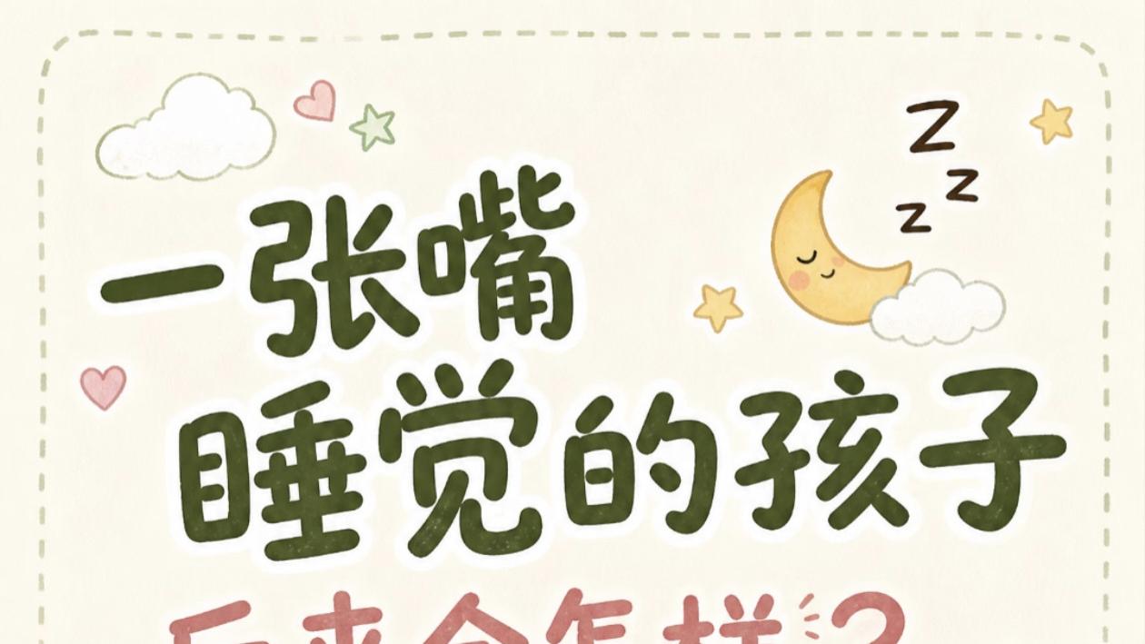 孩子睡觉总张嘴你还觉得只是习惯？拖久了影响的可不止是一张脸