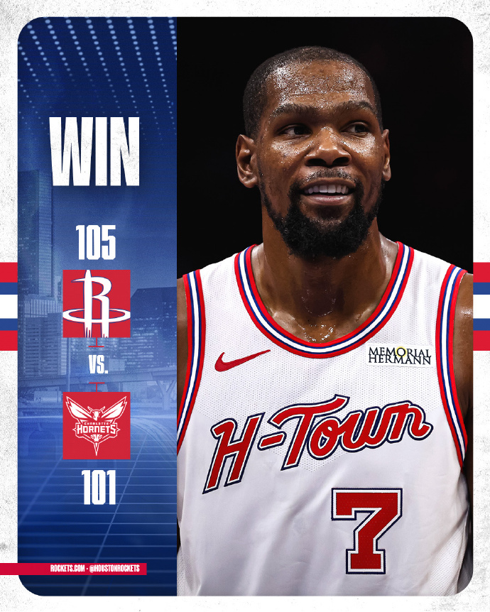 无解中投！#火箭战胜黄蜂# 
当下的黄蜂，
已经是东部黑马，
过去11场比赛，