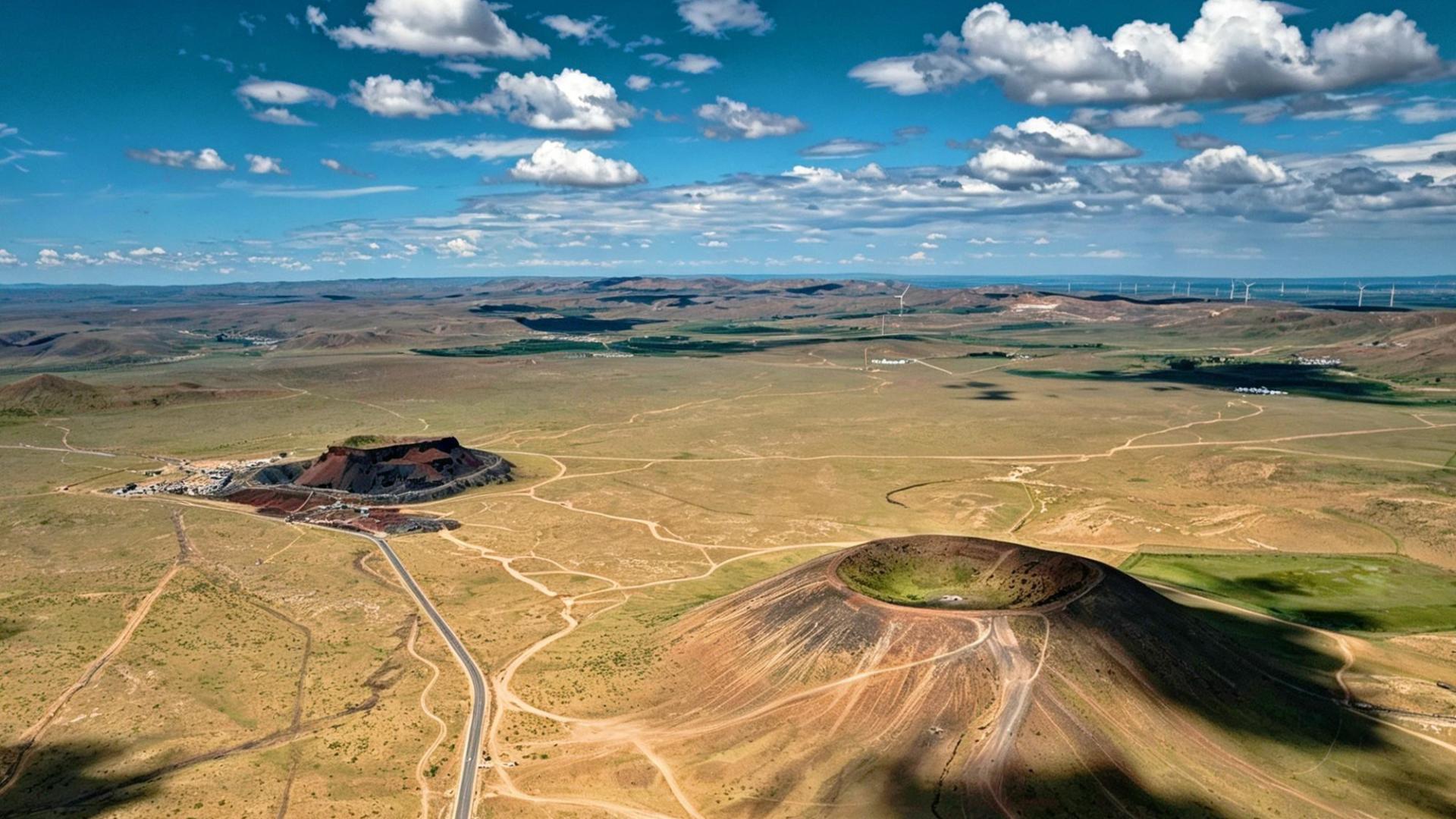 乌兰察布乌兰哈达火山，近距离观赏火山遗迹，感受塞外的荒野风光