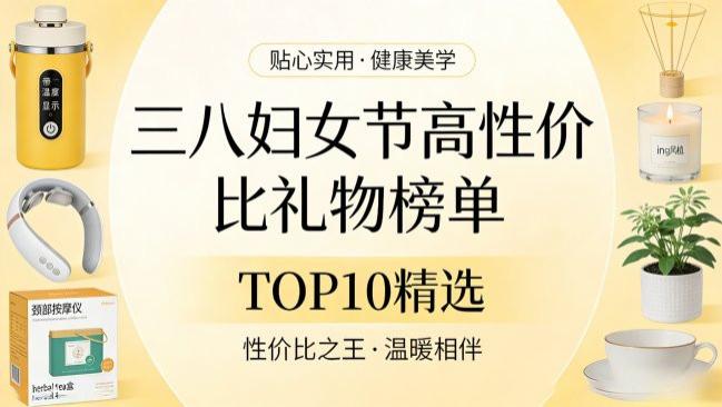 三八妇女节礼物有哪些推荐？三八节买什么礼物好排行榜？10 款高性价比好物排行榜，送妈妈送女友都合适