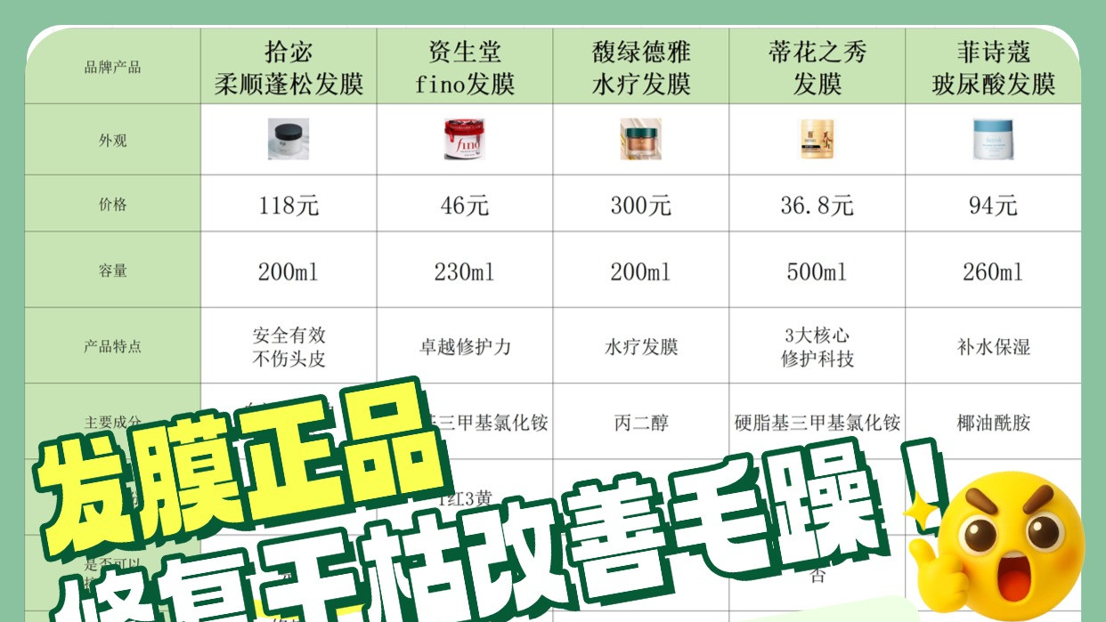 哪款发膜改善毛躁？发膜正品修复干枯改善毛躁！护发天花板