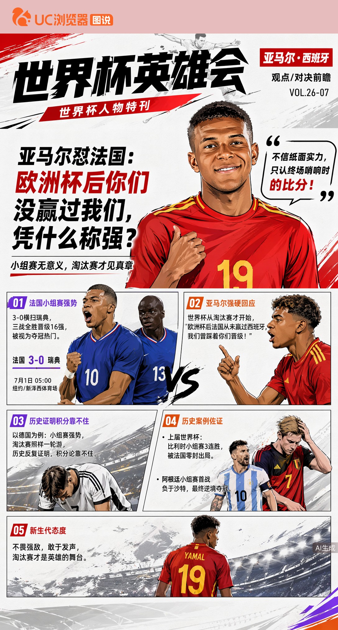 亚马尔怼法国：欧洲杯后你们没赢过我们，凭什么称强？