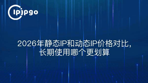 2026年静态IP和动态IP价格对比，长期使用哪个更划算