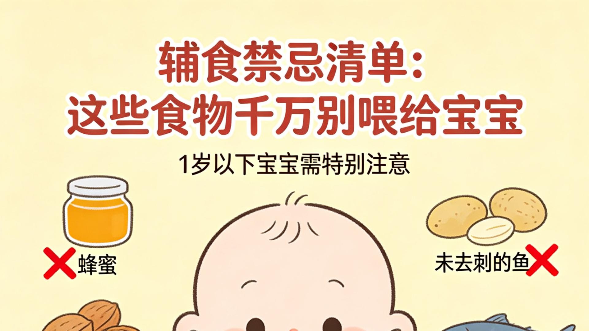 辅食禁忌清单：这些食物千万别喂给宝宝