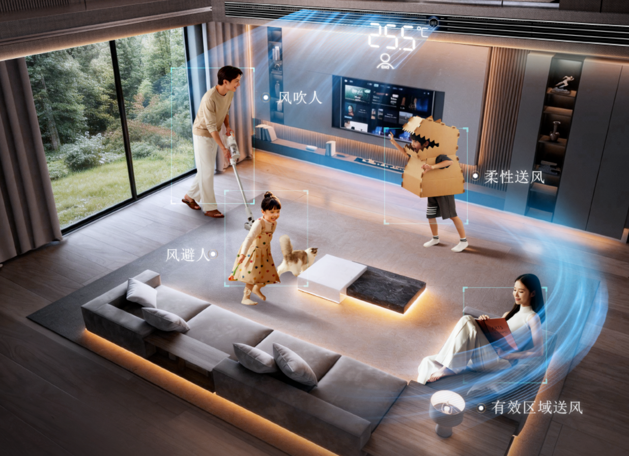 父子共处一室，各享一室清凉