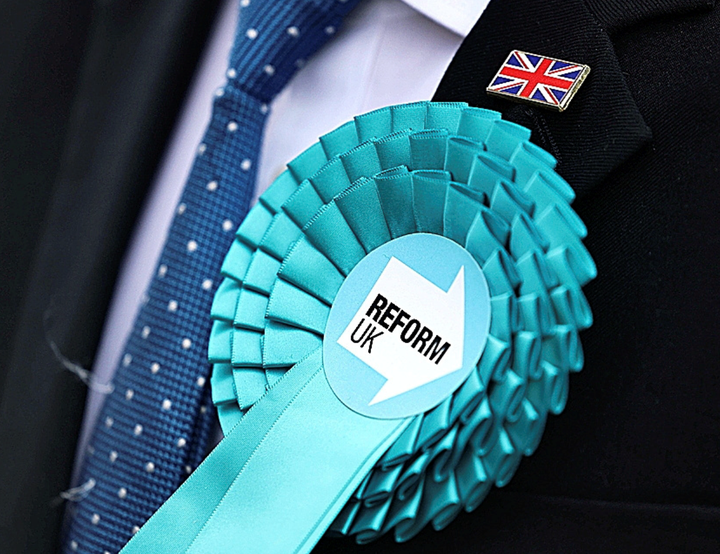 英国改革党获加密货币富豪3600万英镑捐款，刷新英国纪录