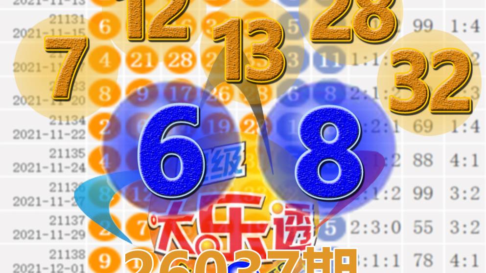 大乐透26037期开奖结果：5注一等奖，后区6-8
