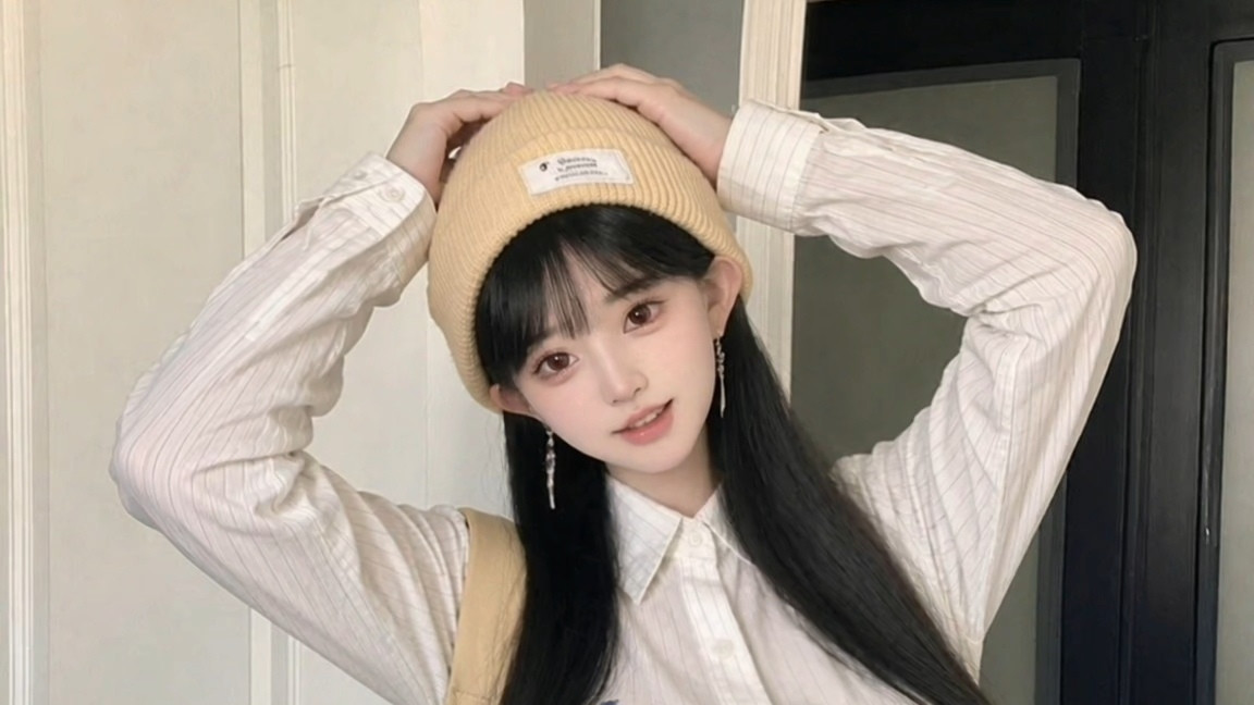 白衬衫加百褶裙，今天是一日限定“学妹”