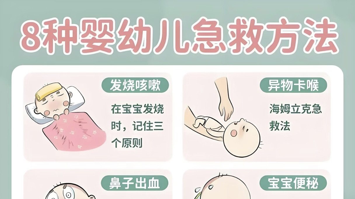 宝宝突发状况别慌张！新手爸妈必存的8个急救锦囊，关键时刻能救命