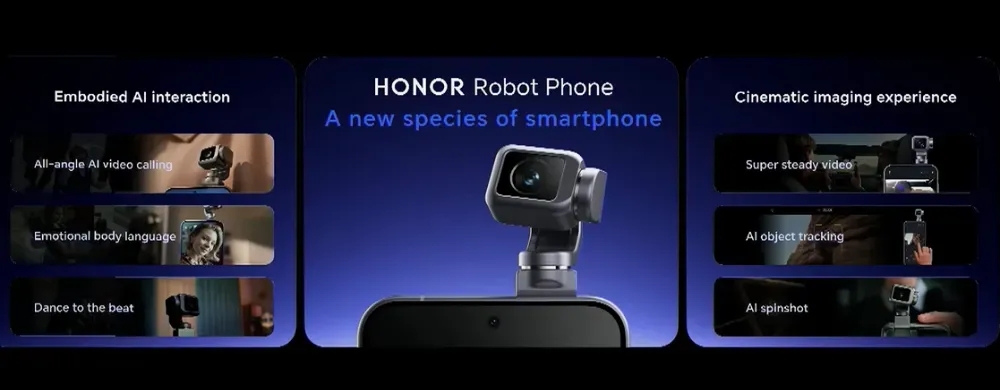 荣耀MWC发布“机器人手机”：摄像头会点头转头，具身智能新物种