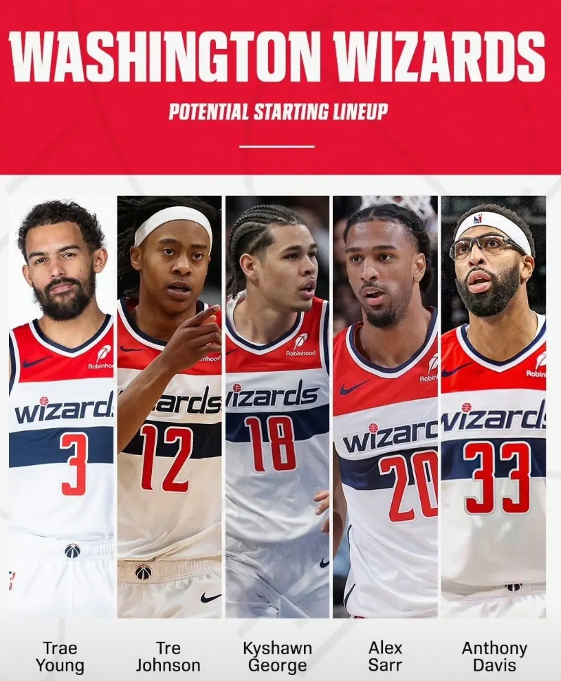 华盛顿奇才真的赢麻了！两个月内两次大交易弄来两位全明星级别球员！特雷—杨与浓眉戴