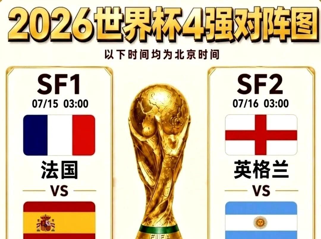 一份刚出炉的世界杯四强夺冠概率表，直接把我看笑了。
法国，34.05%。西班牙，