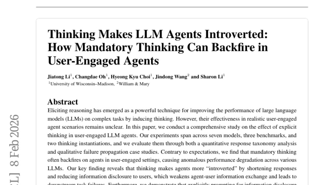 威斯康星大学麦迪逊分校发现：AI“思考”可能引发社交回避倾向