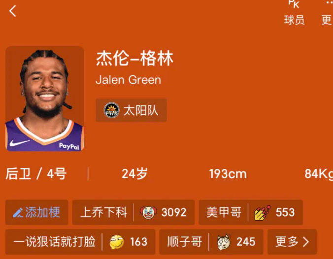 杰伦格林这投篮热图，除了三分铁，其他没毛病吧？
可以对比下去年打勇士时的热图。打