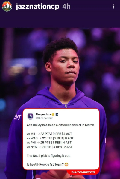 贝利的三月，再度有机会竞逐月份最佳新秀和年度新秀一阵

场均接近20分领先所有新