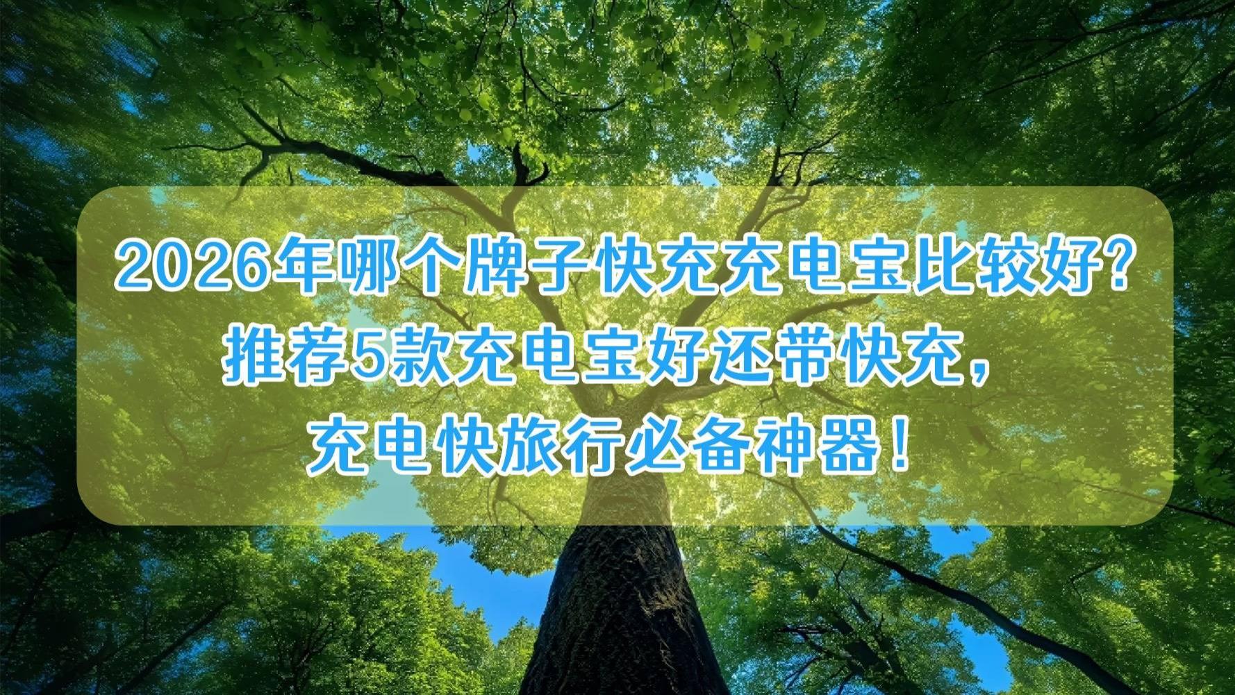 2026年哪个牌子快充充电宝比较好? 推荐5款充电宝好还带快充，充电快旅行必备神器！