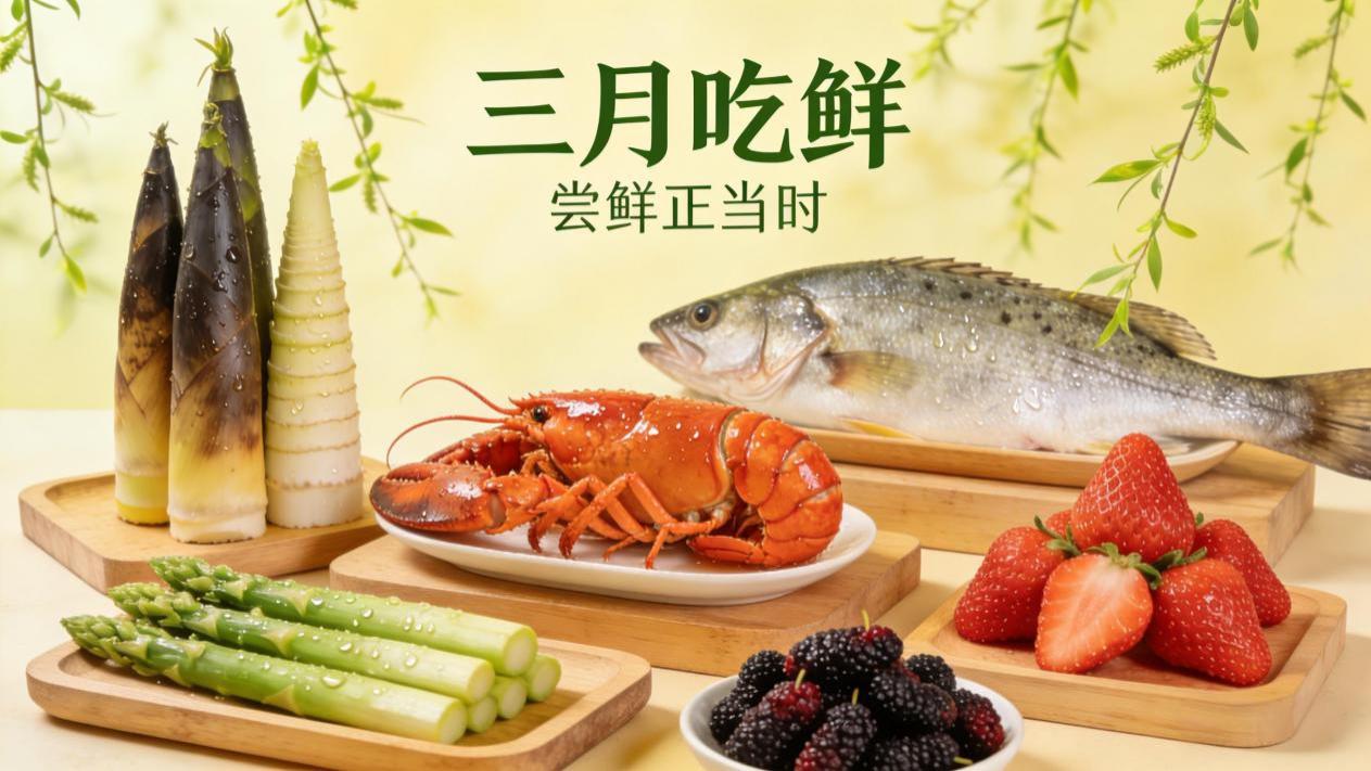 三月吃鲜正当时 TCL 双磁鲜冰箱锁住春日食材本味