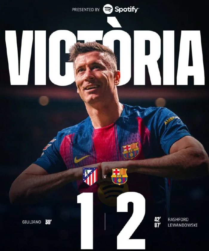 不给皇马一点机会，巴萨2-1绝杀马竞让西甲冠军失去悬念！

皇马爆冷1-2输给了