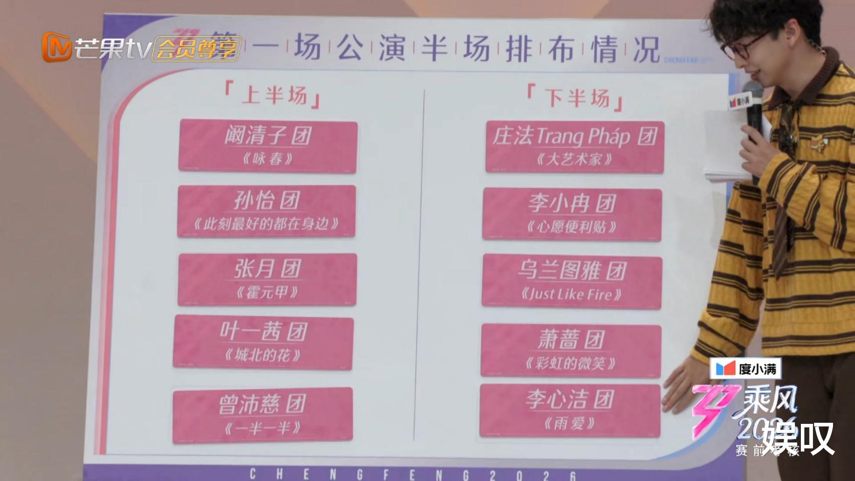 132分倒数第一! 《乘风2026》一公小考, 阚清子一哭就被骂卖惨?