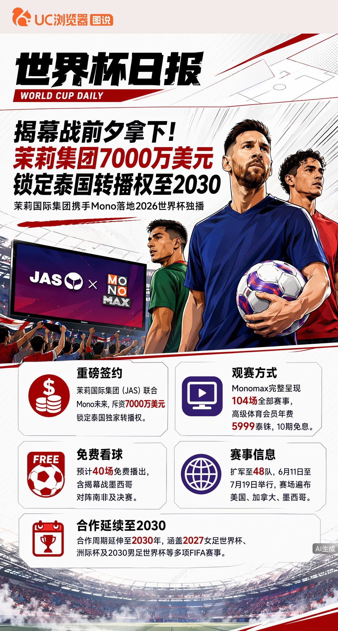 揭幕战前夕拿下！茉莉集团7000万美元锁定泰国转播权至2030