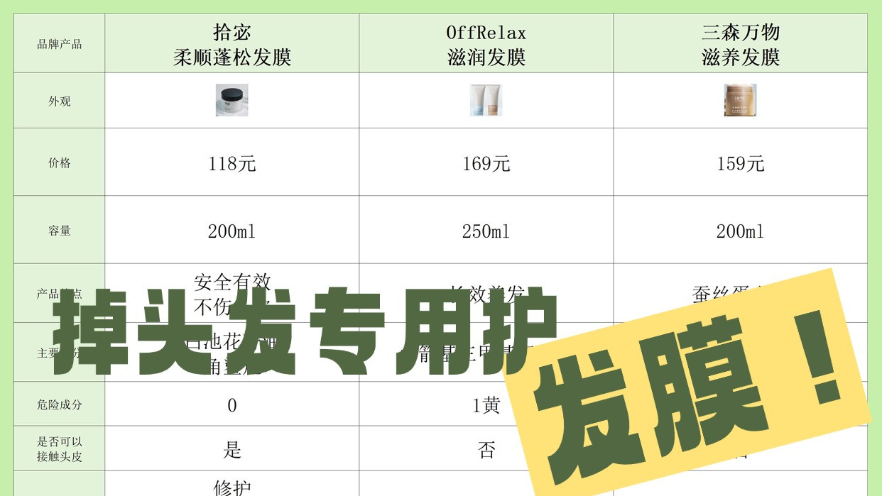 什么发膜能养护秀发？掉头发专用护发膜！最好焊死在头发上