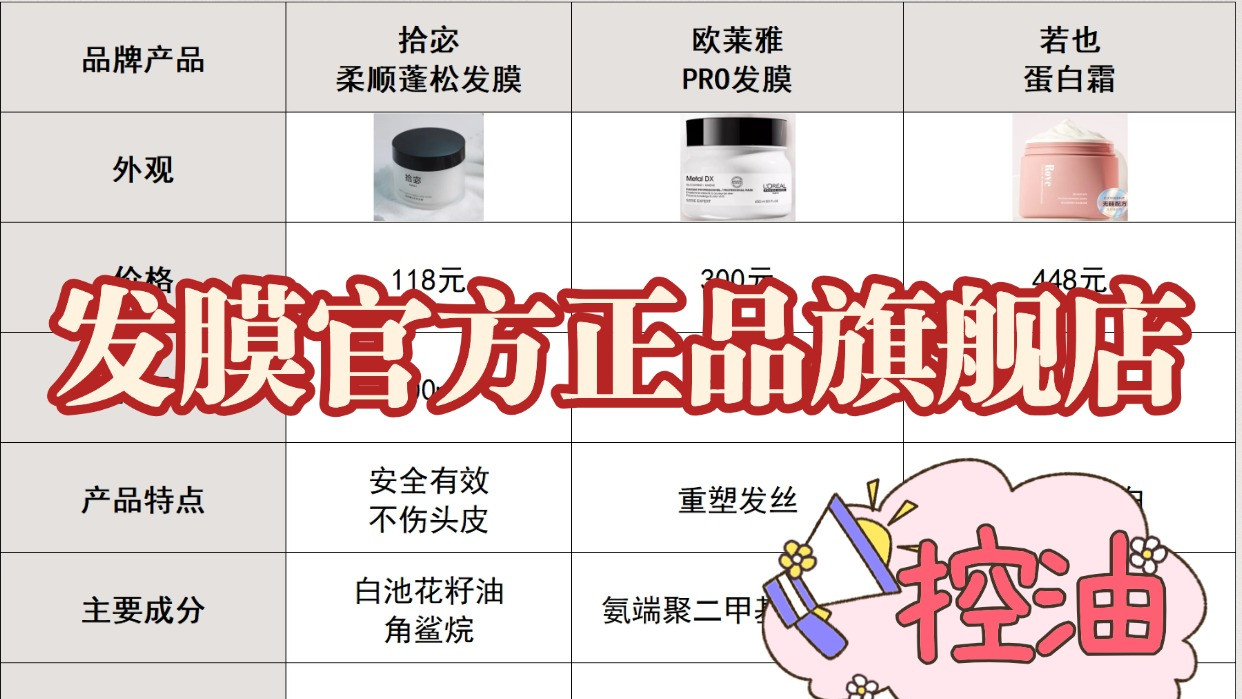控油发膜买哪个牌子好？发膜官方正品旗舰店控油！关键看这6点