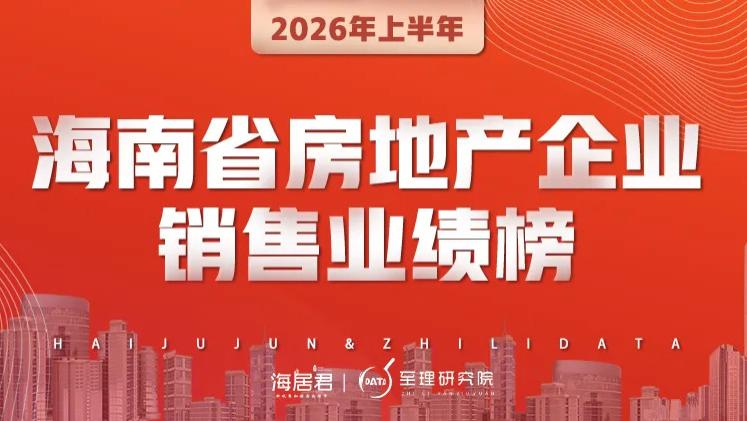 2026上半年海南房地产企业销售业绩排行榜