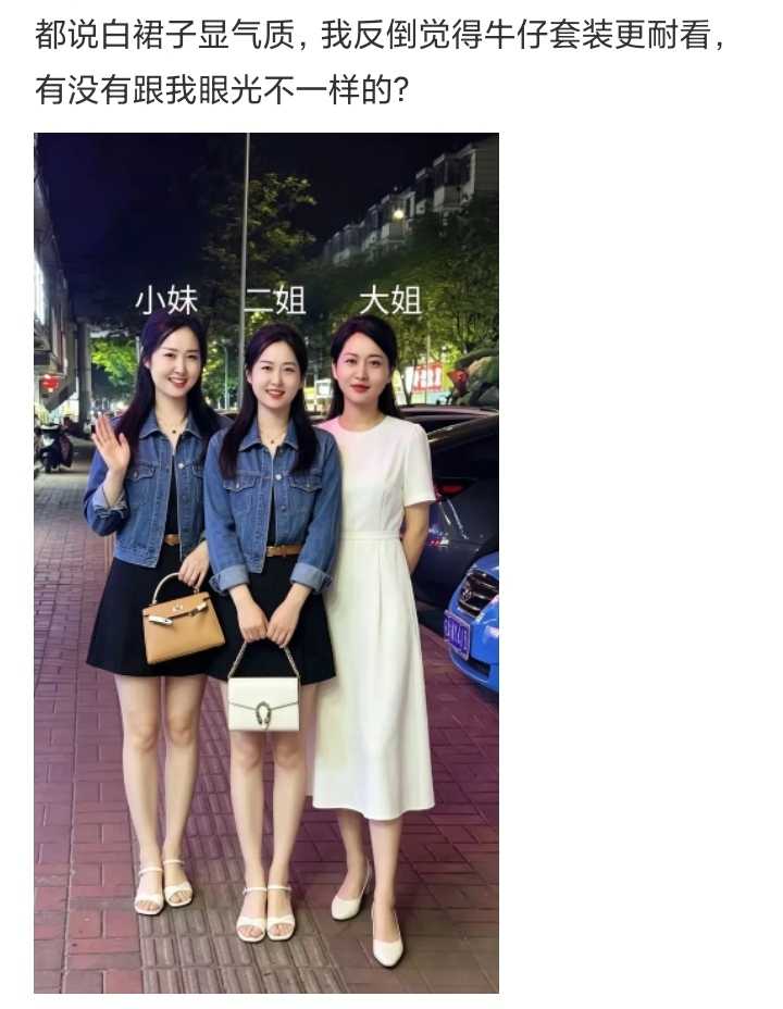 都说白裙子显气质，我反倒觉得牛仔套装更耐看