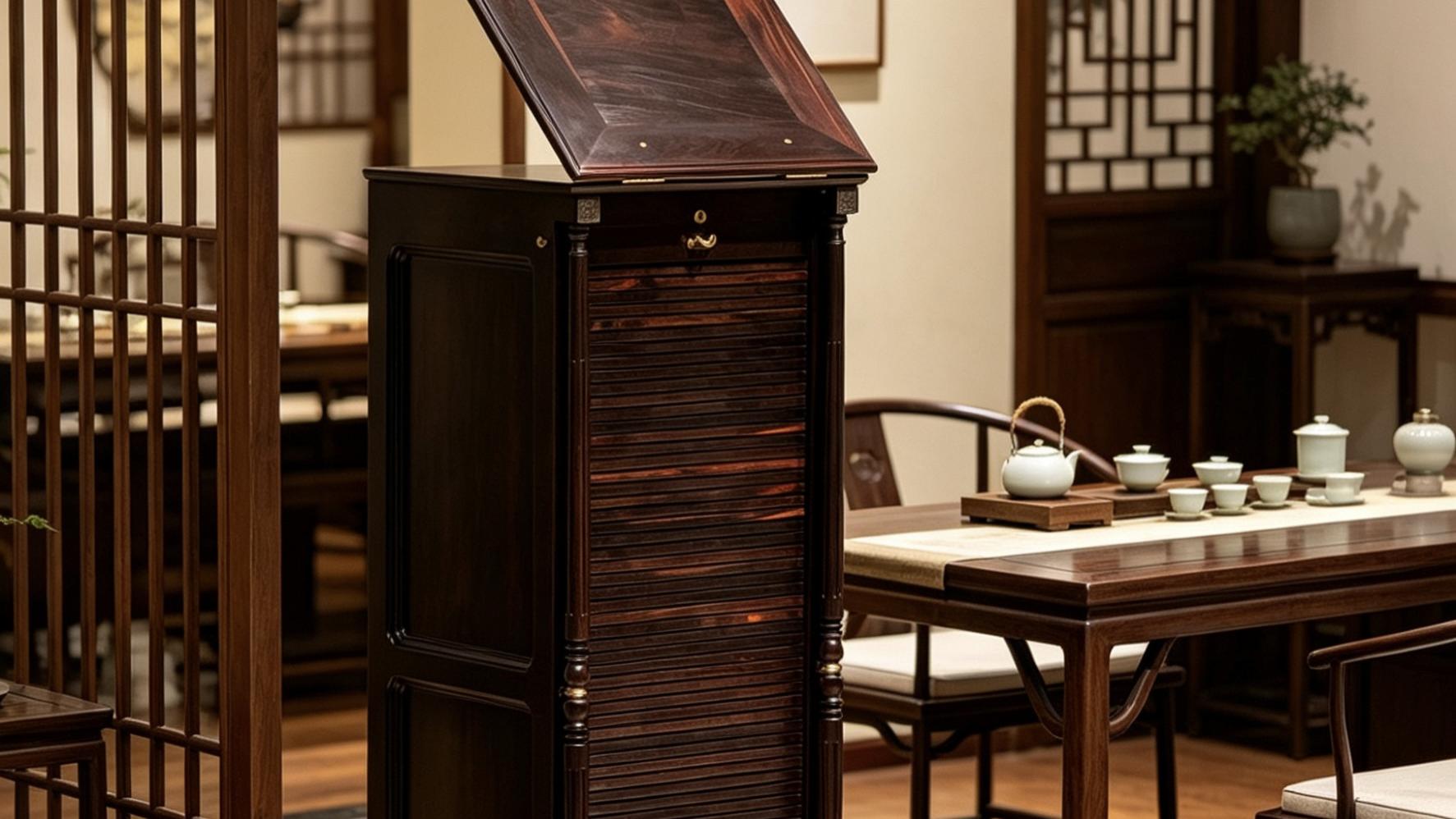 收纳神器，全独板大红酸枝，伊斯特莱克牙科柜