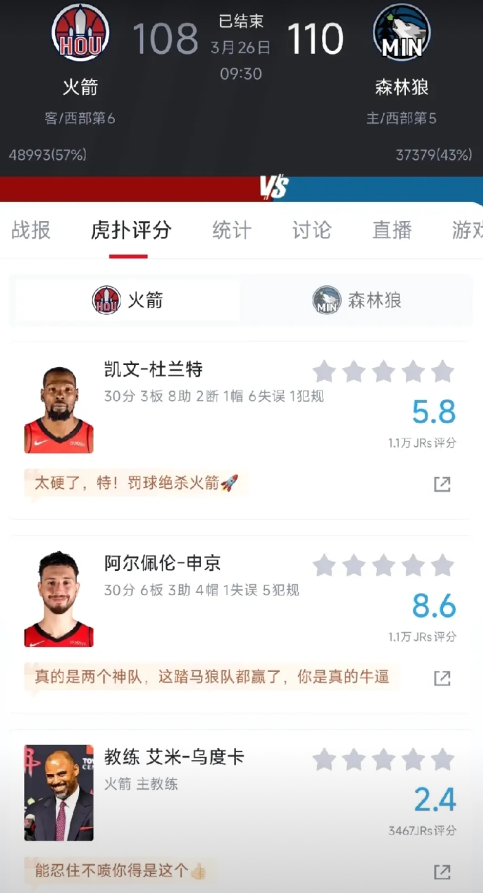 火箭啊火箭，你让大家说你什么好啊，明明加时赛11-0大好局势，你居然让对面一群替