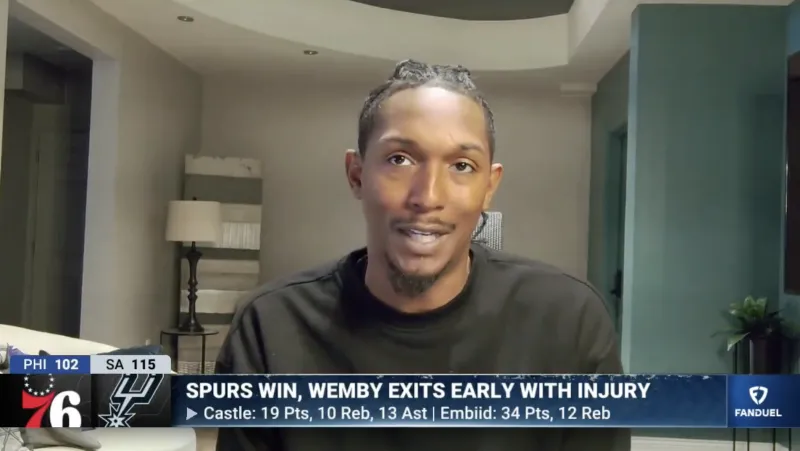 NBA常规赛马刺115-102战胜76人

前NBA球员路易斯-威廉姆斯在一档节