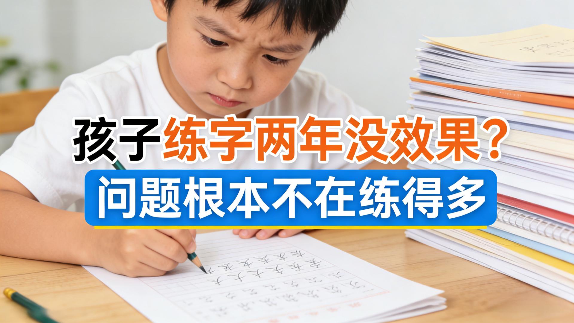 孩子练字两年依旧没起色？别再盲目耗时间了，5步方案可解决