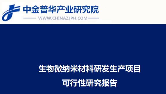 生物微纳米材料研发生产项目可行性研究报告