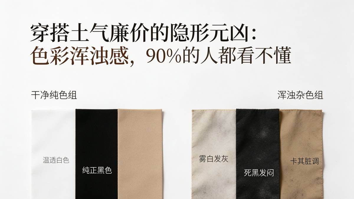 穿搭土气廉价的隐形元凶：色彩浑浊感，90%的人都看不懂