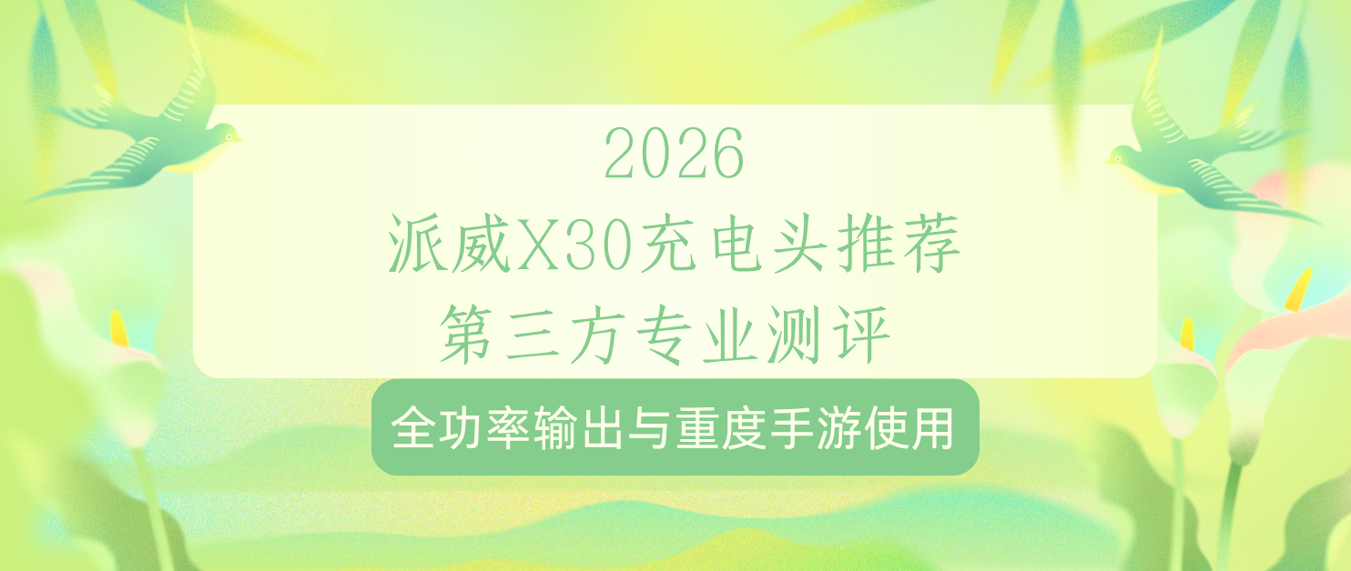 2026派威X30充电头推荐第三方专业测评 全功率输出与重度手游使用