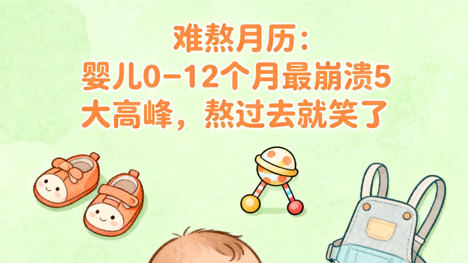 难熬月历：婴儿0-12个月最崩溃5大高峰，熬过去就笑了