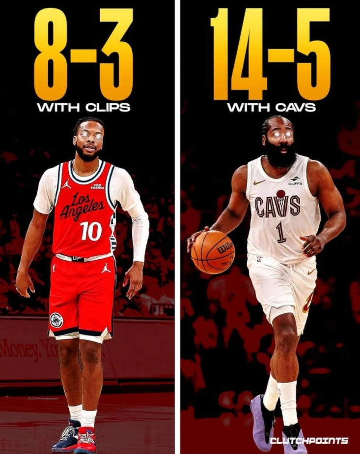 加兰来后快船8胜3负&有哈登骑士14胜5负！美媒：双赢交易？
交易后现在两个队的