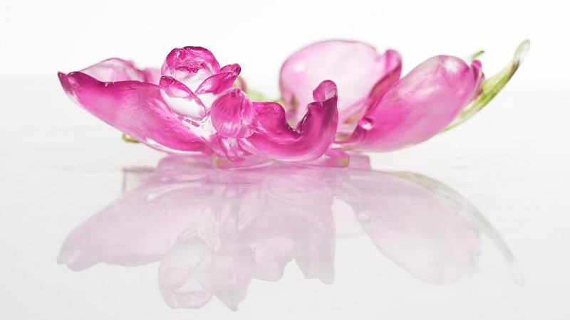 古法琉璃紫荆花杯垫：一器藏韵，静赏东方雅致