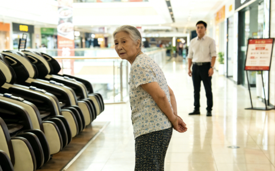 老太太连续3年在商场蹭空调，店员从不撵她，但是店员被开除当天，老太对他喊：跟我走！