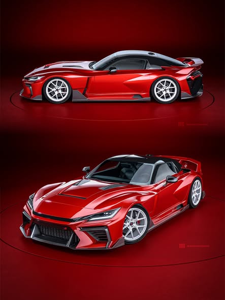 丰田宽体GR GT概念车渲染图！重新设计的引擎盖线条更加硬朗，前保险杠更贴近GR