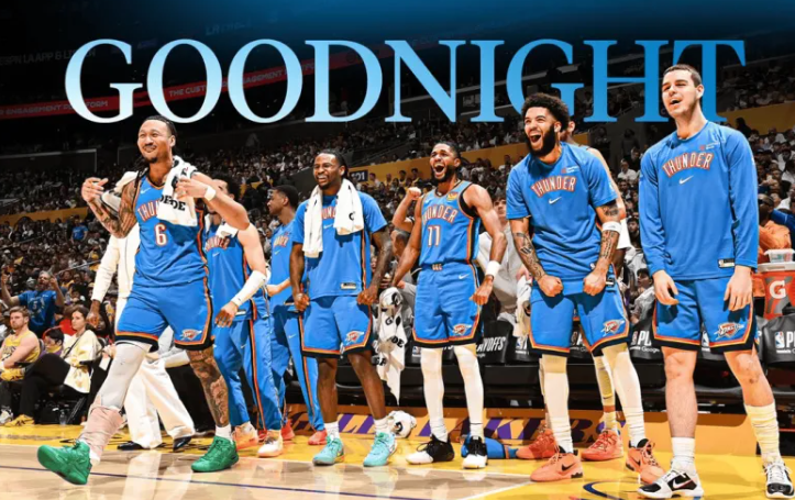 NBA季后赛，雷霆系列赛大比分3-0领先湖人。
据TA记者Law Murray表