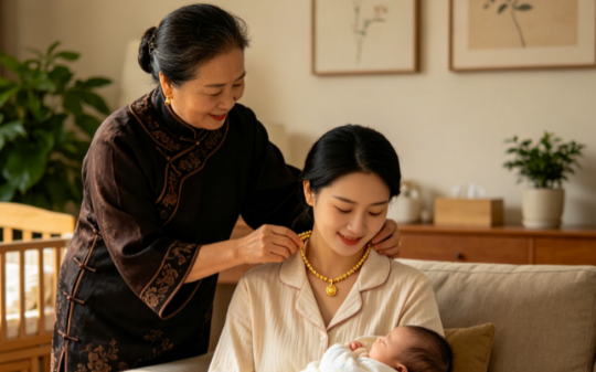坐完月子婆婆送我一条土气金项链，6年后全家破产负债累累，我偷偷变卖项链，店员一番话让我彻底愣住…