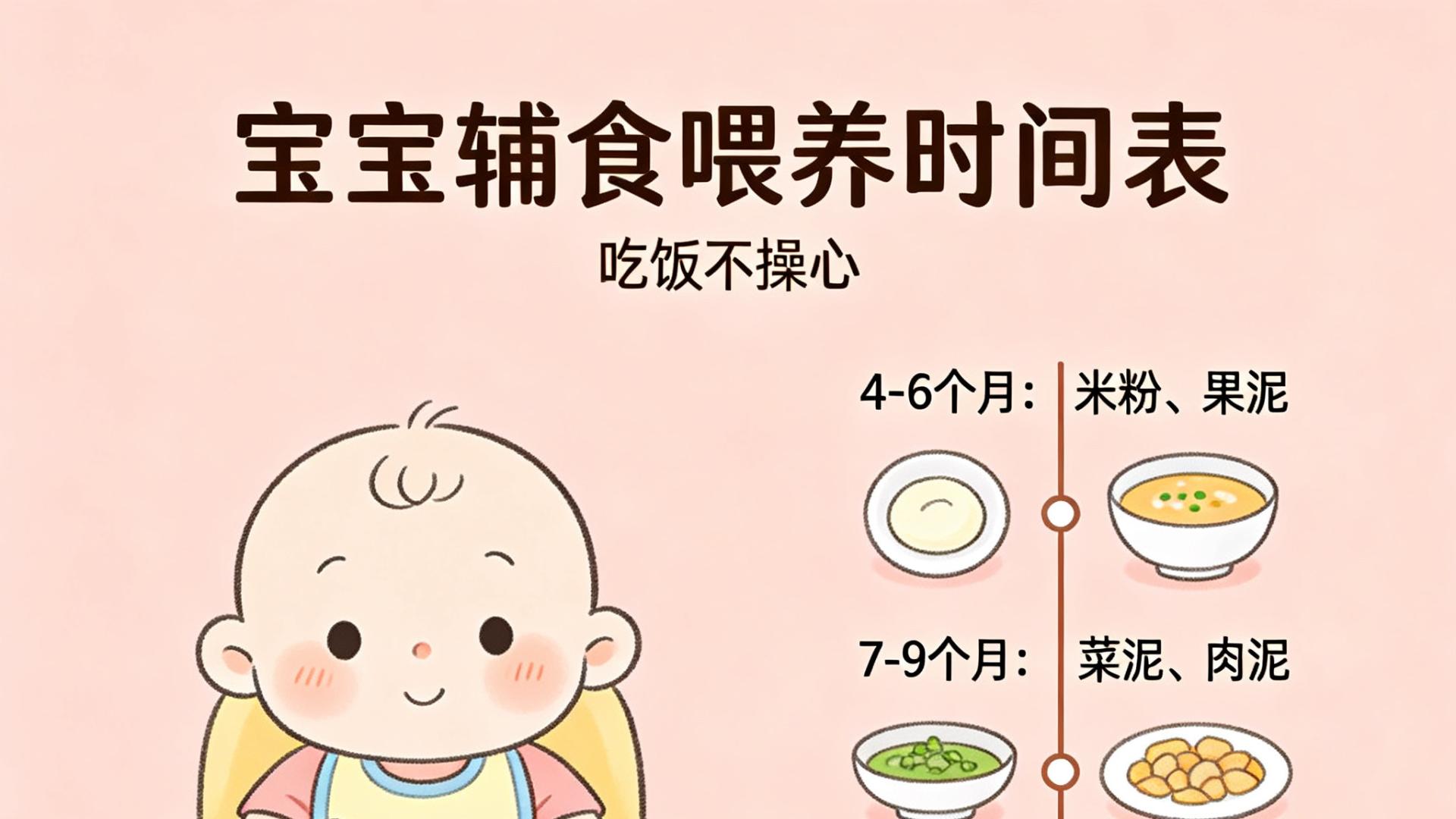 辅食喂养时间表：宝宝吃饭不操心