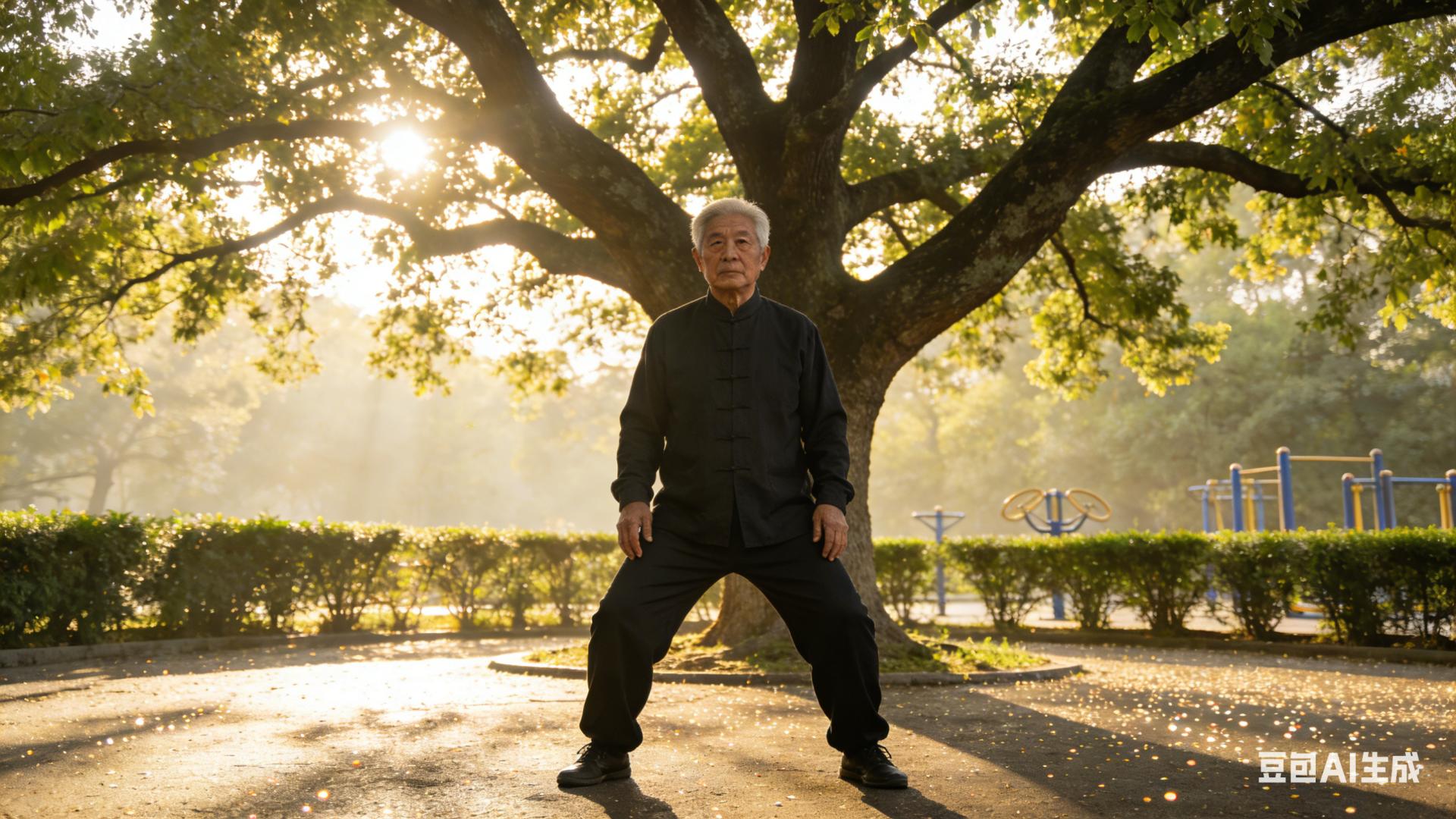 练站桩健身养生，为啥有人越练膝盖越疼？做好3点，护膝又养身