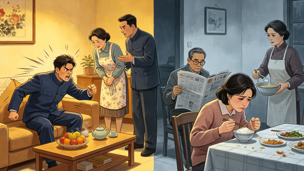 这种不平衡：女婿可以甩脸色，儿媳却不能吭一声