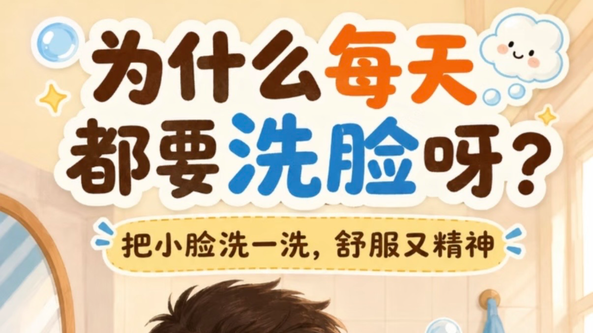 宝宝洗脸爱干净
