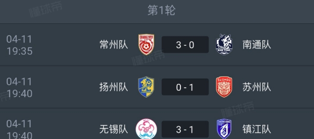 苏锡常苏超首轮集体赢球