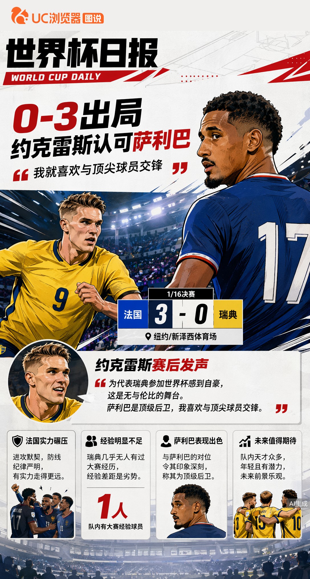 0-3出局，约克雷斯赛后认可萨利巴：我就喜欢与顶尖球员交锋
