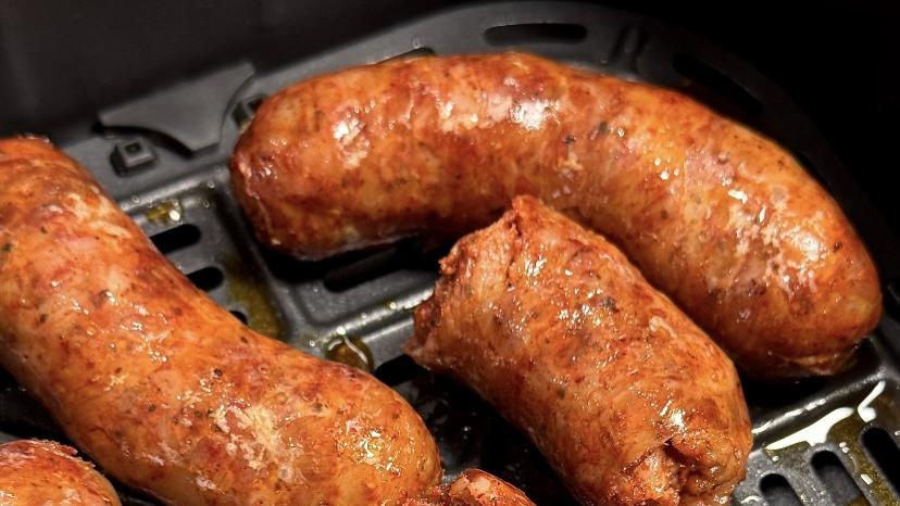 空气炸锅版自制脆皮烤肠，在家轻松复刻街头爆汁美味