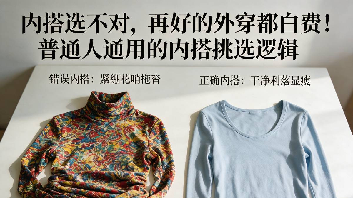 内搭选不对，再好的外穿都白费！普通人通用的内搭挑选逻辑